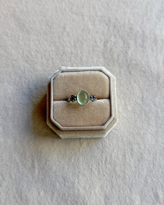Prehnite Ring - "CAMELIA"